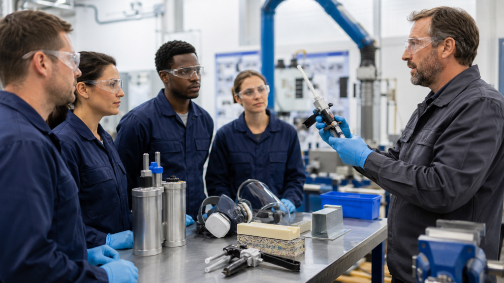 Formazione avanzata sull'uso dei diisocianati per tutti gli usi industriali e professionali.