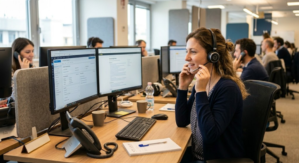 Fornire assistenza clienti telefonica