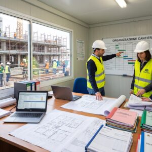 L'organizzazione tecnico-amministrativa del cantiere edile da parte di aziende edili e professionisti tecnici.